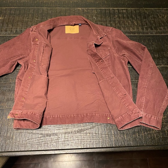 GAP Burgundy Denim Jacket (Corduroy Texture) - Picture 4 of 4